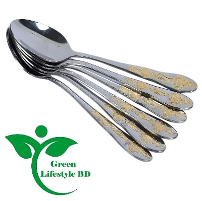 Picture of 12pcs Stainless Steel Tea & Frock Spoon Set – 6 Inch Durable Spoons for Kitchen & Dining Use - Silver