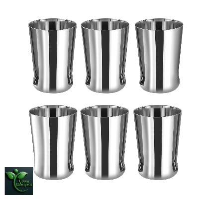 Picture of Premium Stainless Steel Water Glasses – Set of 6, 290ml, Mirror Polish for Water & Juice