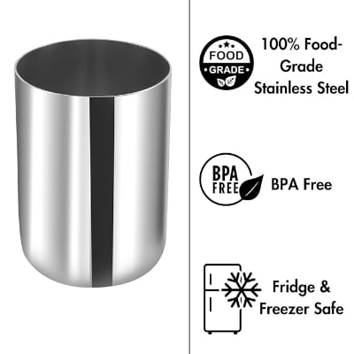 Picture of Stainless Steel Drinking Glass Set – 4/6 Pcs, 290ml, Mirror Polish, Food-Grade & Scratch-Resistant