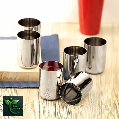 Picture of Stainless Steel Drinking Glass Set – 4/6 Pcs, 290ml, Mirror Polish, Food-Grade & Scratch-Resistant