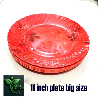 Picture of Premium 4/6-Piece Melamine Dinner Plate Set – 11 Inch Big Size Plates for Home, Kitchen & Restaurant Dining