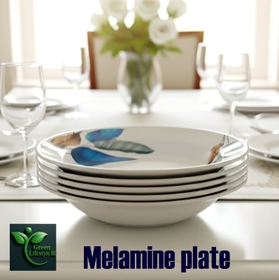 Picture of 9.5 Inch Melamine Dinner Plate Set – 4 or 6 Pcs Premium Quality Plates for Dining & Serving
