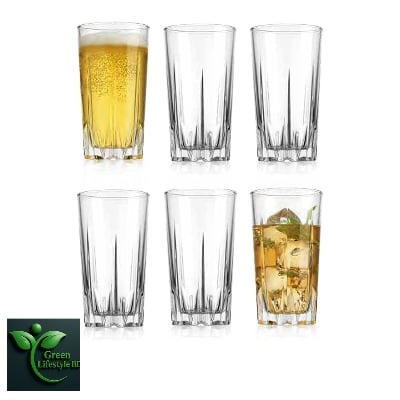 Picture of Nasir Diamond Cut Glass Set (N50T) – 6 Pcs Bar Tumblers for Water, Juice, Beer & Cocktails - 6 Pcs Glass