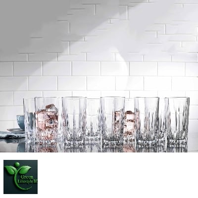Picture of Nasir Diamond Cut Glass Set (N50T) – 6 Pcs Bar Tumblers for Water, Juice, Beer & Cocktails - 6 Pcs Glass