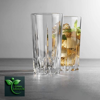 Picture of 6 Pcs Nasir Diamond Cut Drinking Glass Set (N50T) – Premium Tumblers for Bar, Juice & Cocktails - 6 Pcs Glass