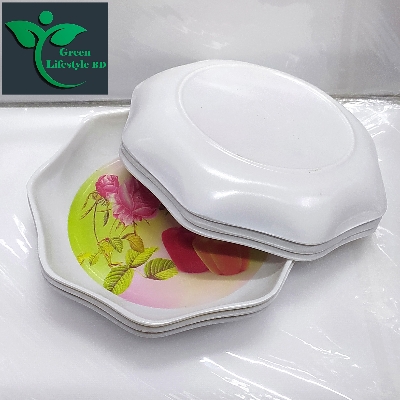 Picture of Melamine Plate Set – New Style 6 Pcs Elegant & Durable Dining Tableware - White