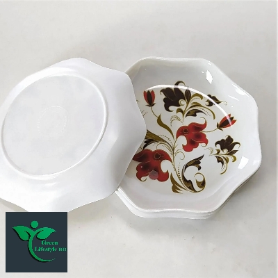 Picture of Melamine Plate Set – New Style 6 Pcs Elegant & Durable Dining Tableware - White