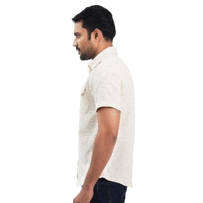 Picture of Maverick Men's Half Sleeve Shirt Beige
