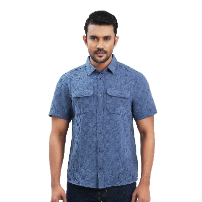 Picture of Maverick Men's Half Sleeve Shirt Indigo