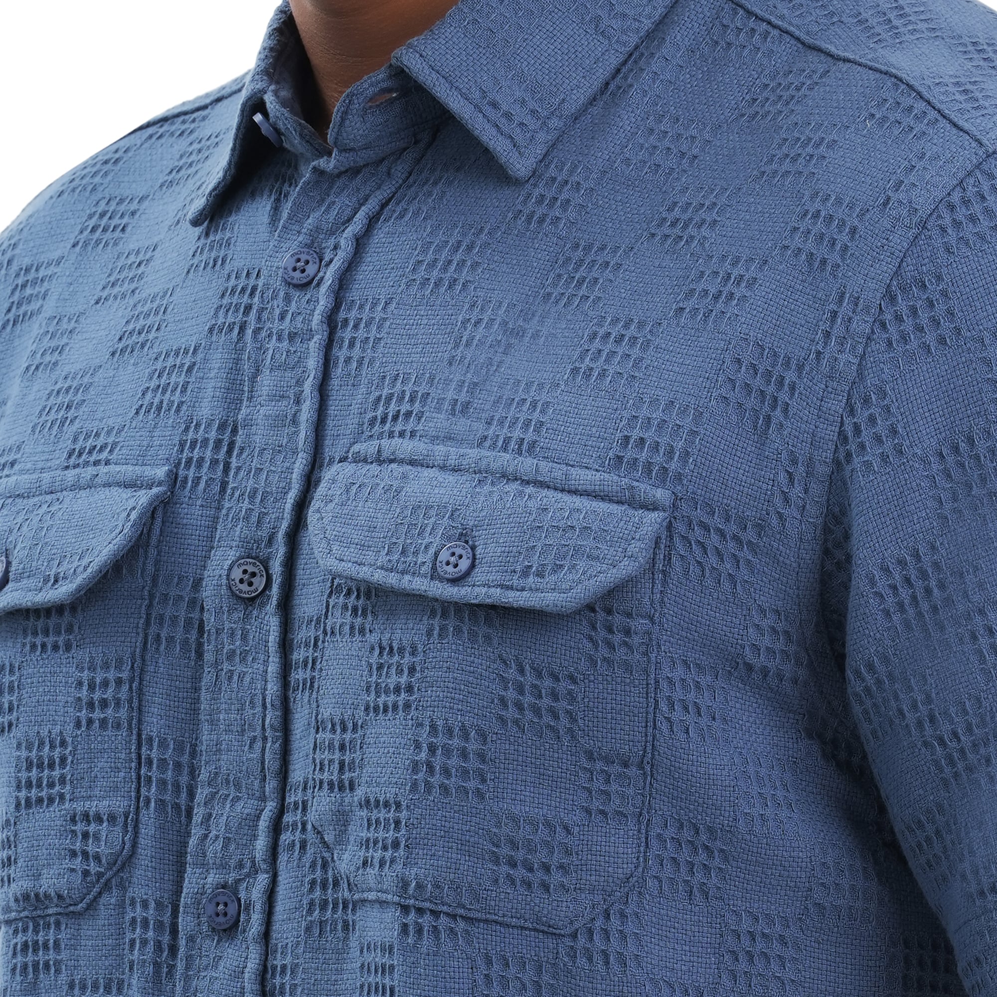 Picture of Maverick Men's Half Sleeve Shirt Indigo