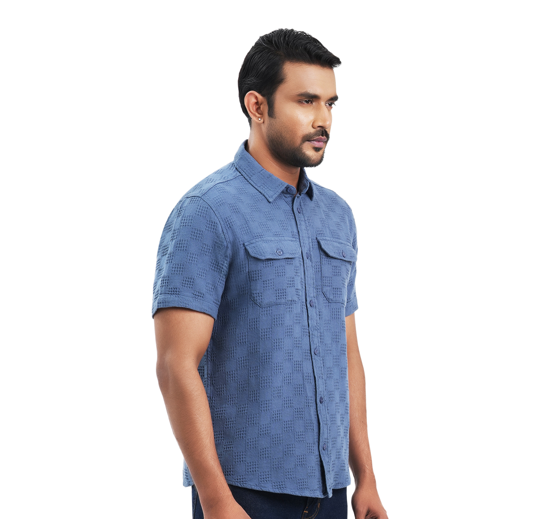 Picture of Maverick Men's Half Sleeve Shirt Indigo