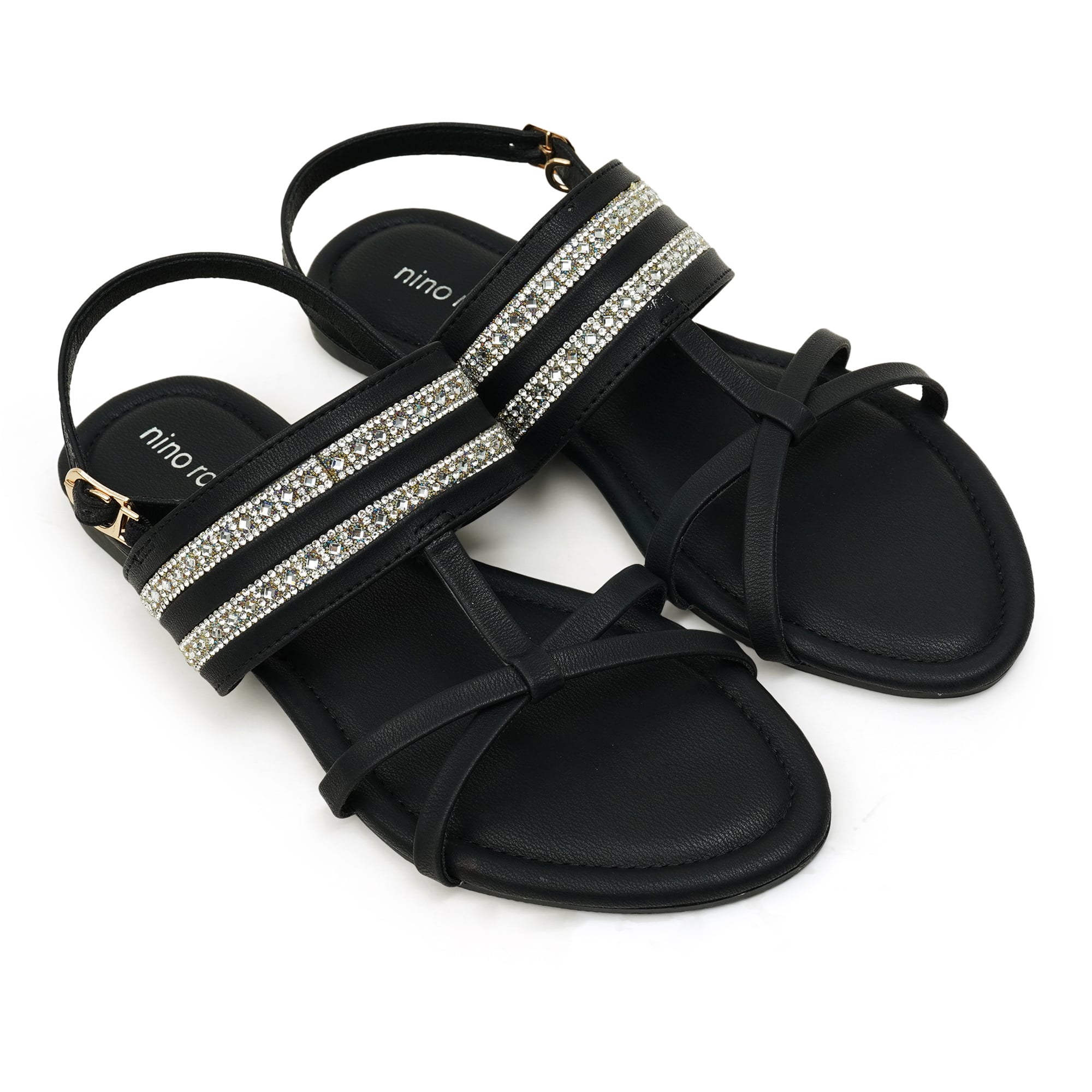 Picture of Nino Rossi Women's Back Belt Sandal Black