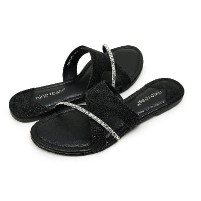 Picture of Nino Rossi Women's Flat Sandal Black