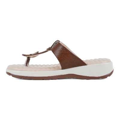Picture of Nino Rossi Women's Toe Post Sandal Brown