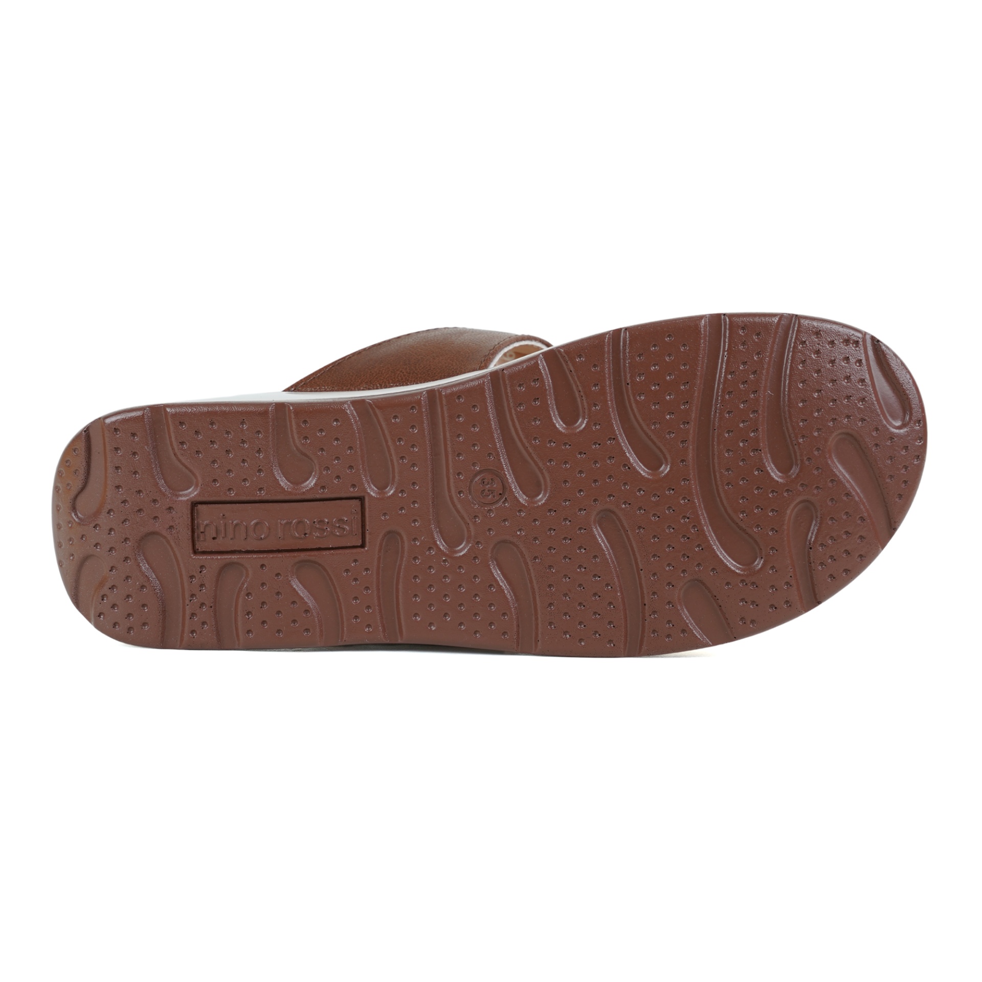 Picture of Nino Rossi Women's Toe Post Sandal Brown
