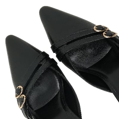 Picture of Moochie Women's Mid Heel Sandal Black