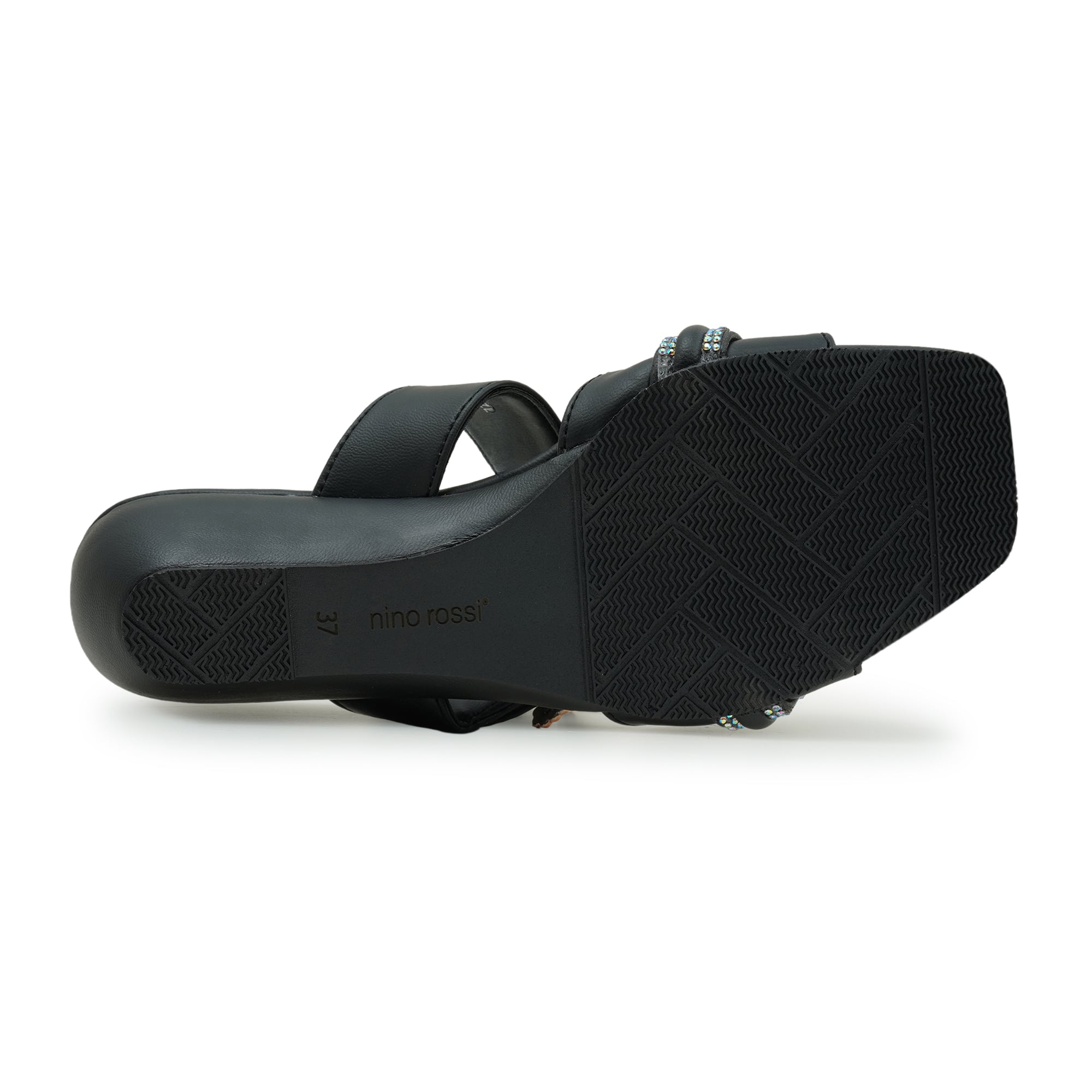 Picture of Nino Rossi Mid Heel Sandal Black