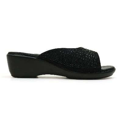 Picture of Nino Rossi Mid Heel Sandal Black