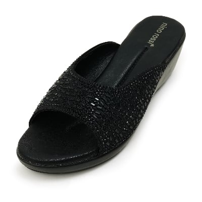 Picture of Nino Rossi Mid Heel Sandal Black