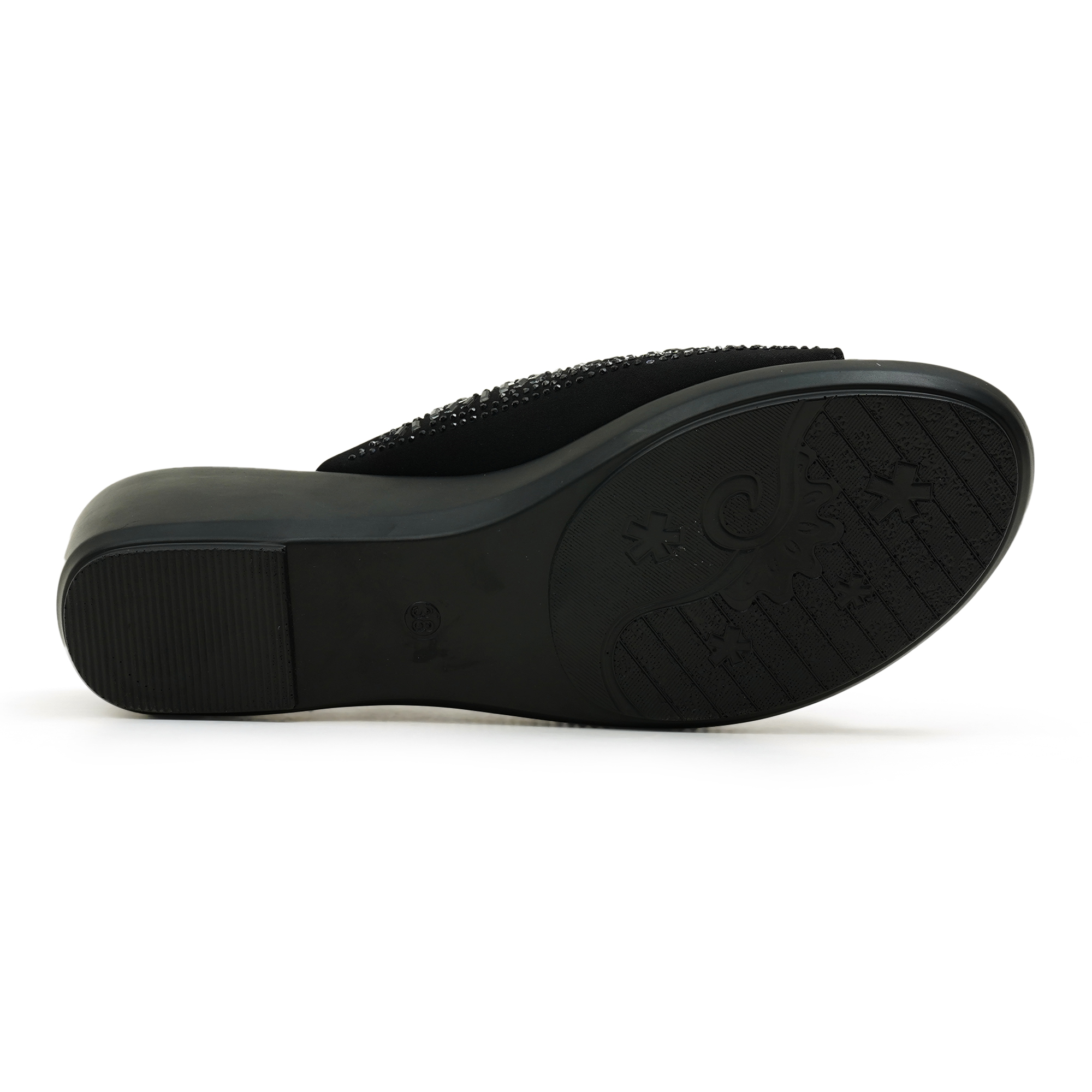 Picture of Nino Rossi Mid Heel Sandal Black
