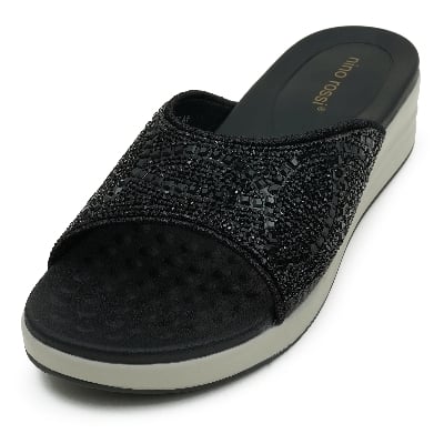 Picture of Nino Rossi Women's Mid Heel Sandal Black