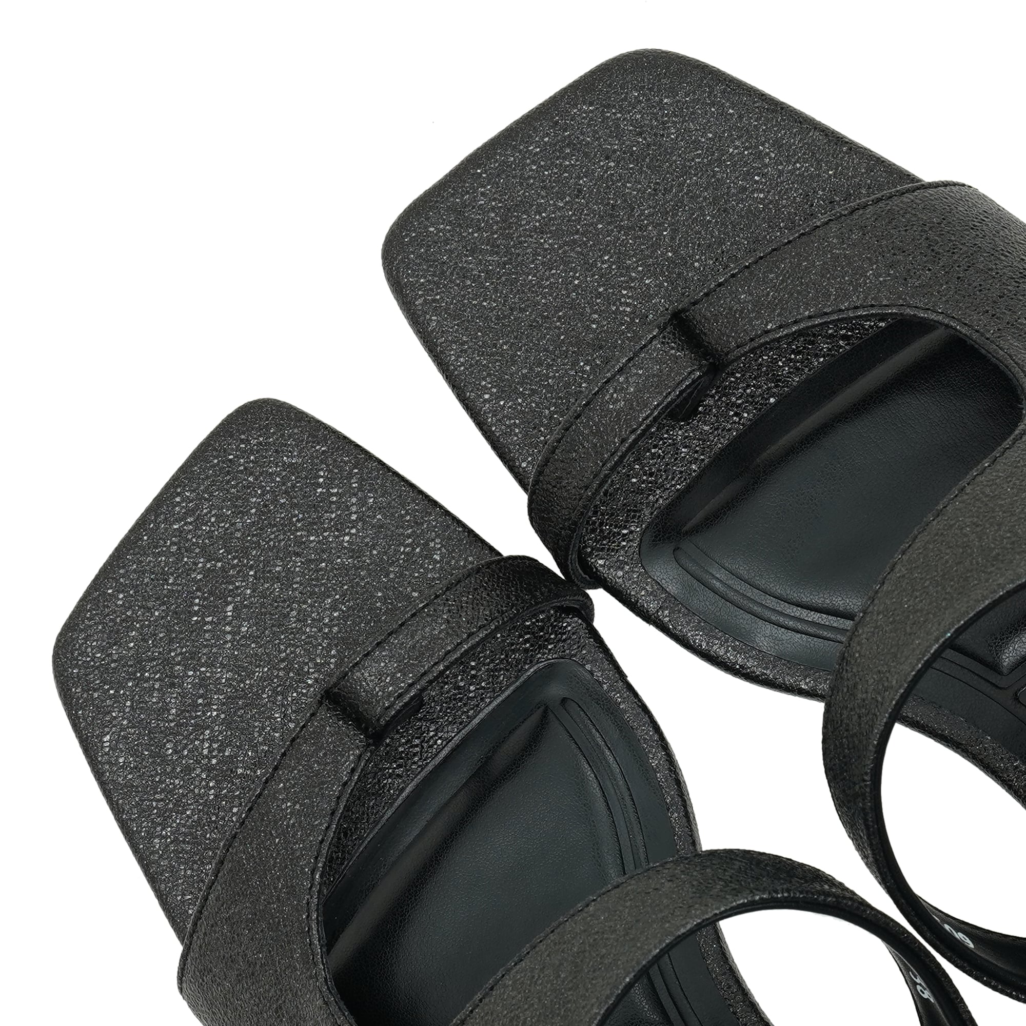 Picture of Moochie Women's Mid Heel Sandal Black