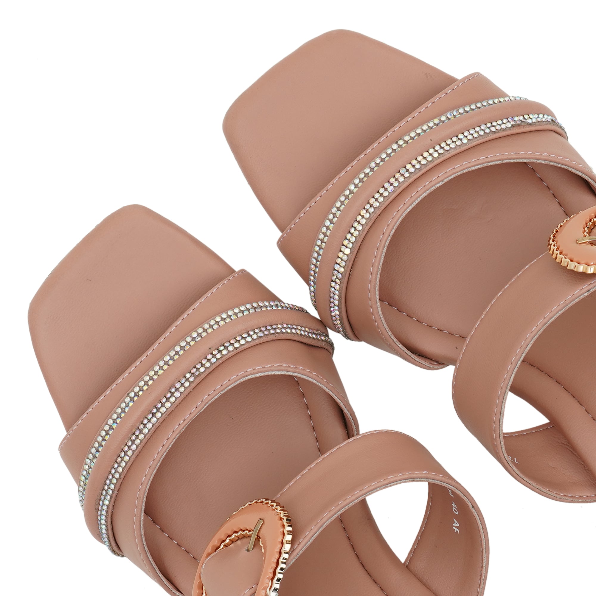 Picture of Nino Rossi Mid Heel Sandal Peach