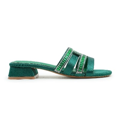 Picture of Nino Rossi Women’s Open Block Heel Bottle green