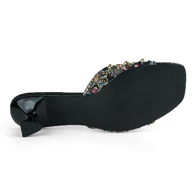 Picture of Moochie Women's Mid Heel Sandal Black