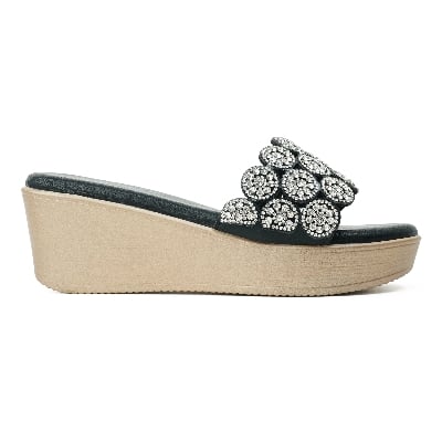 Picture of Nino Rossi Women's Mid Heel Sandal Black