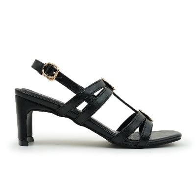 Picture of Moochie Women's Ankle Strap Heel Black