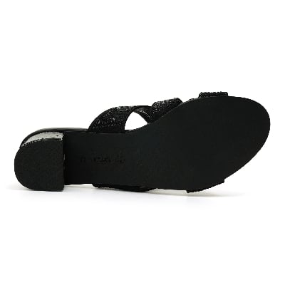 Picture of Nino Rossi Women's Block Heel Sandal Black