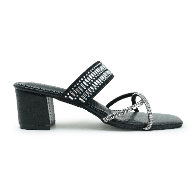 Picture of Nino Rossi Women’s Open Block High Heel Black