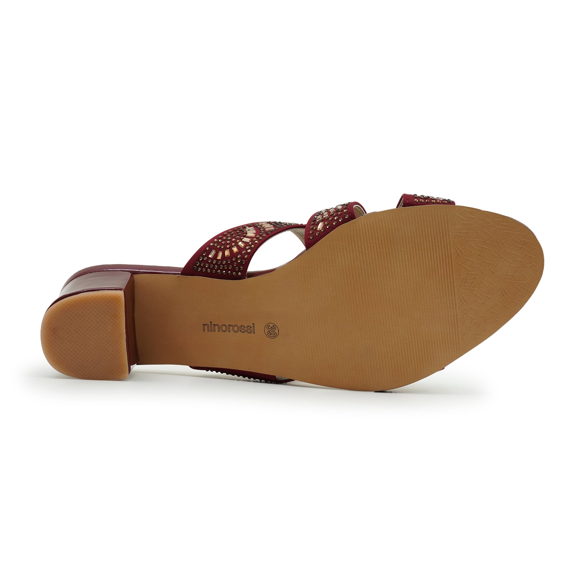 Picture of Nino Rossi Women's Block Heel Sandal Maroon