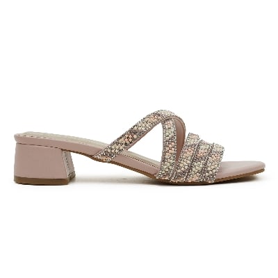 Picture of Nino Rossi Women’s Open Block High Heel Baby Pink