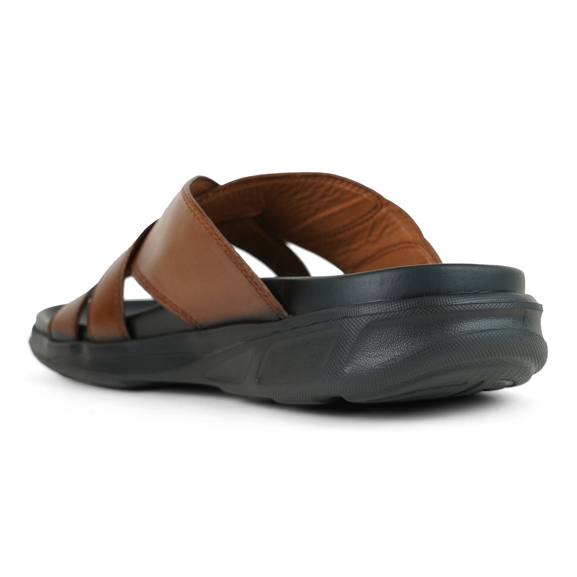 Picture of Venturini Men's Cross Strap Sandal Brown