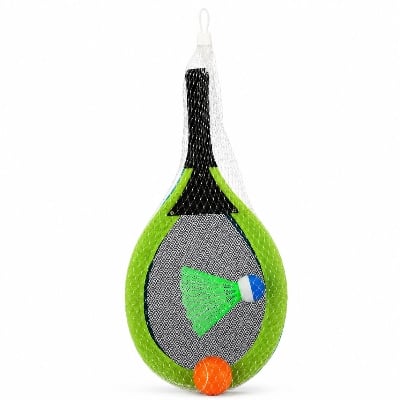 Picture of Fun Racket Game 4 Pcs Set (2 Pcs Racket + 1 Pcs Feather + 1 Pcs Ball)