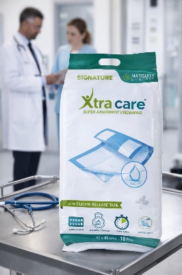 Picture of XtraCare UltraShield Super Absorbent Underpad Premium Leak Protection Bed Pad (60×90 cm, 10 Pcs)