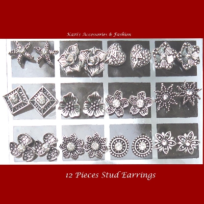 Picture of Exclusive Design Necklace for girls 12 pc set - Silver