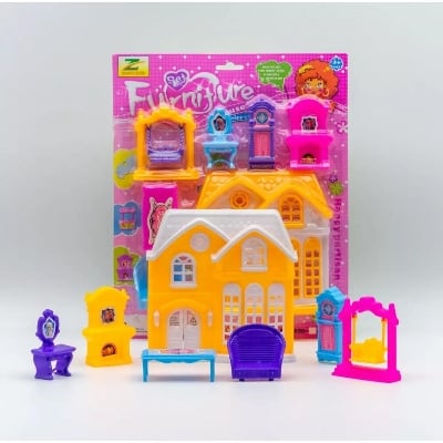 Picture of Dream House Happy Family Housewares Play Set For Kids - Doll - Multicolor