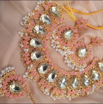Picture of New Glam Afghani Colourful Meena Choker Set For Girls