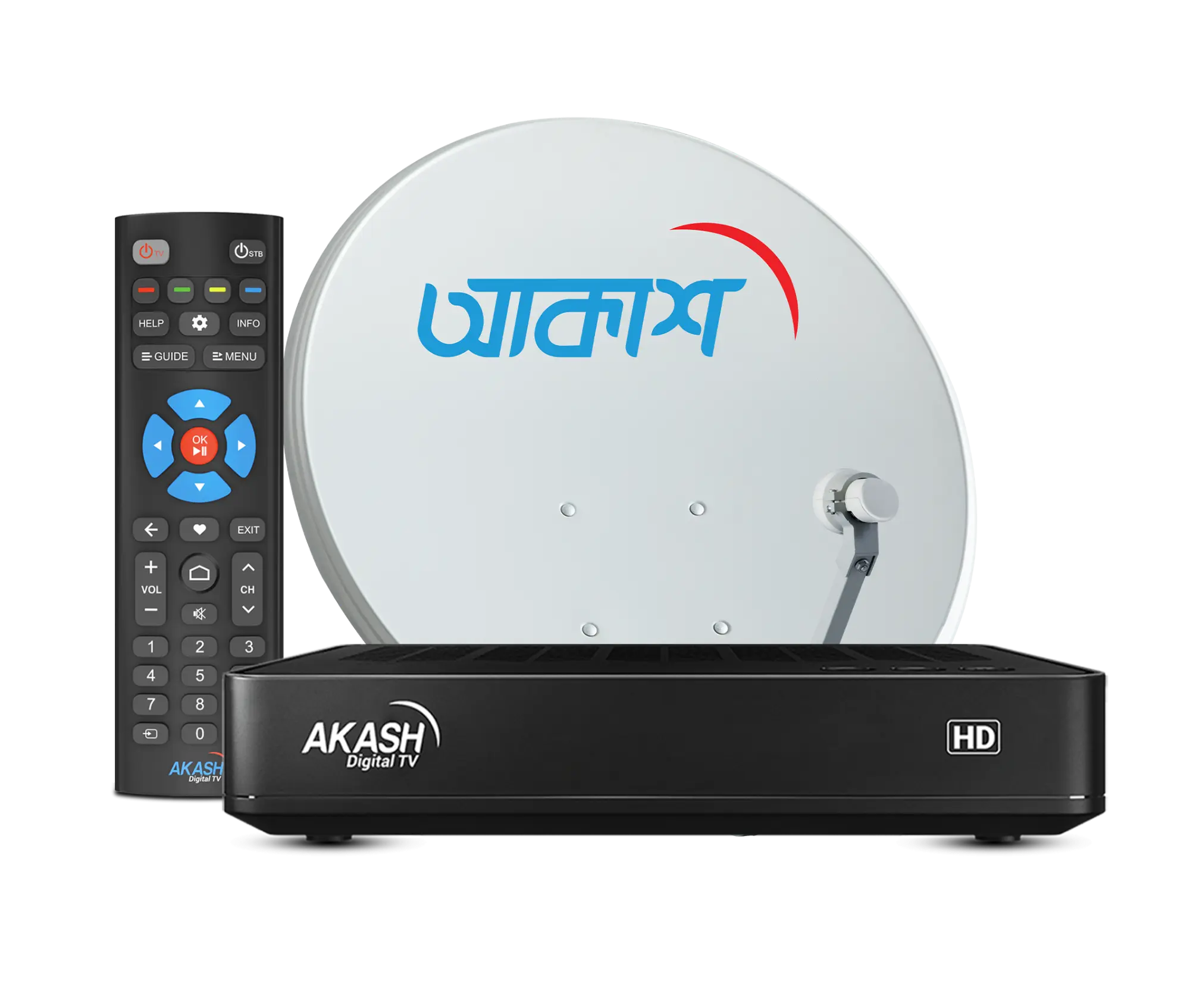 Picture of AKASH HD Connection with 15 Months Standard Pack (incl. 3 Months Free Subscription) 