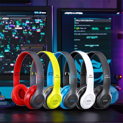 Picture of P47 Bluetooth Wireless Headphones Best Qualitifull Orginal Headphones Multi Colours- 1 pis