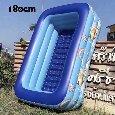 Picture of 180cm Large Size Inflatable Swimming Pool For Kids Swimming Pool For Family Inflatable Pool Wiht FREE Manual Air Pump