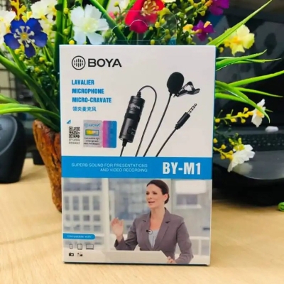 Picture of BOYA M-1 WARED MICROPHONE FOR ALL DEVICE CAMERA smartphone  LAPTOP PC COMPUTERS & SO ON 100% ORGINAL