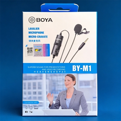 Picture of BOYA M-1 WARED MICROPHONE FOR ALL DEVICE CAMERA smartphone  LAPTOP PC COMPUTERS & SO ON 100% ORGINAL