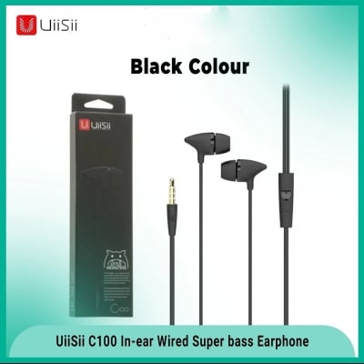 Picture of Uiisii C100 In Ear Headphone Base Stereo Sound Quality- Black (Copy)