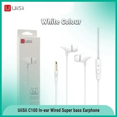 Picture of Uiisii C100 In Ear Headphone Base Stereo Sound Quality 
(First Copy)
3.5mm Audio Jack 
High Quality Plastic Material 
Sound Quality Clear
Base Clear
Light Weight 