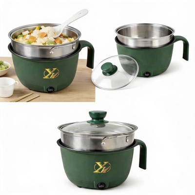 Picture of 1.8L Electric Cooking Pot Multifunctional Nonstick Household Cooking Pot 1-2 Person Single/Double Layer Hot Pot Electric Rice Cooker Machine