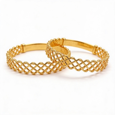Picture of City Gold/Gold Plated Bangles For Women - 2pieces